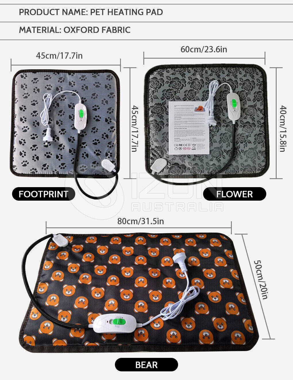 Ultimate Large Waterproof Electric Heat Mat for Pets - Cozy Warmer Pad with AU Plug