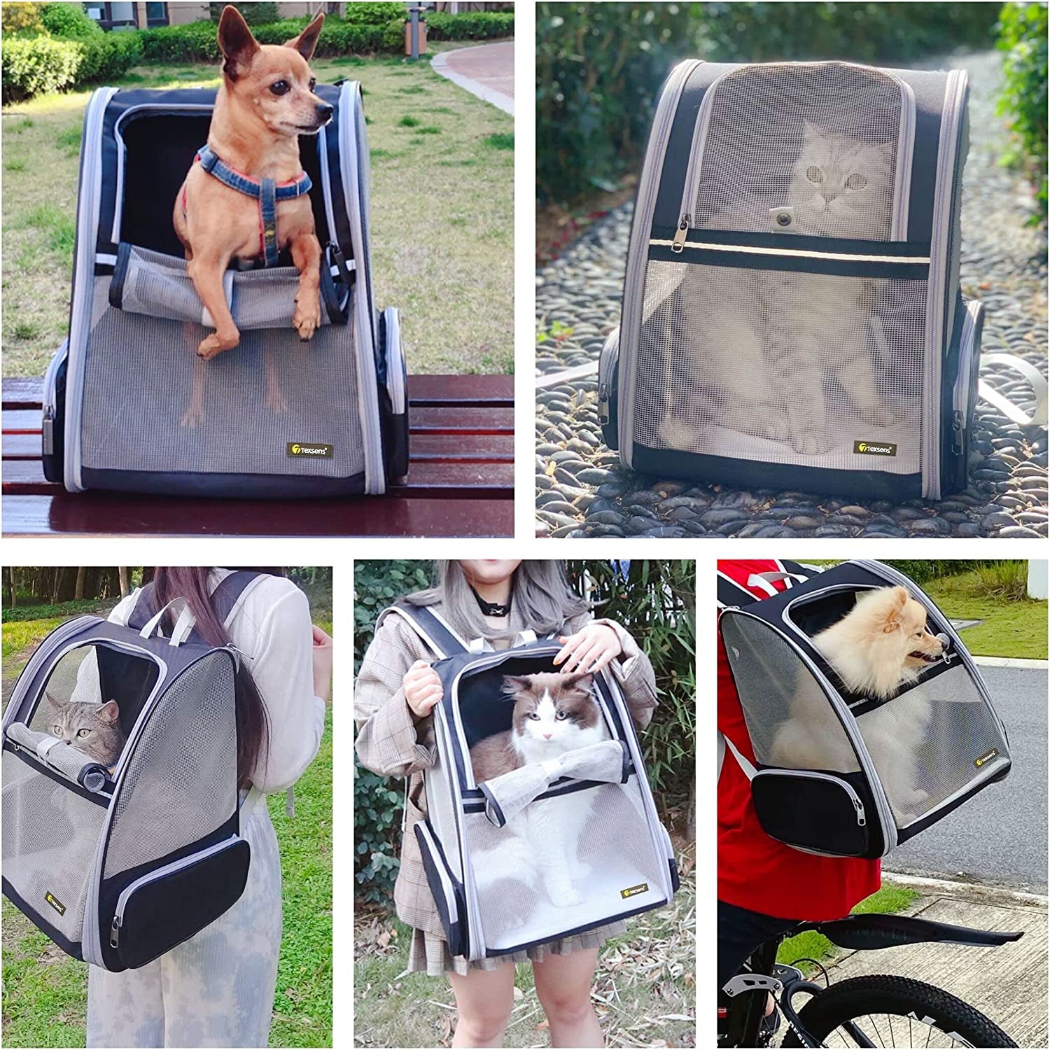Revolutionary Bubble Backpack Pet Carrier for Cats and Dogs - Stylish Grey Design
