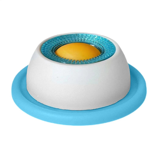 Calming Lick Bowl for Dogs & Cats - Non-Slip Slow Feeder with Rotating Lick Ball for Anxiety Relief & Engaging Mealtime Fun!